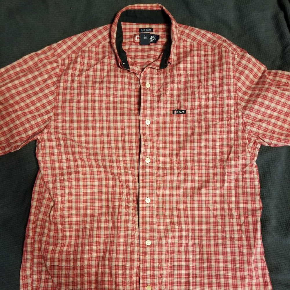 Mens Chaps Easy Care Plaid Shirt